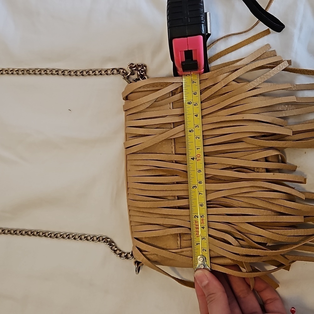 Tan Fringe Crossbody Bag - Picture 7 of 8